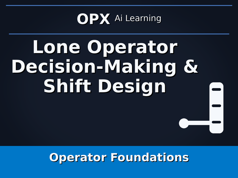 12. Lone Operator Decision-Making & Shift Design