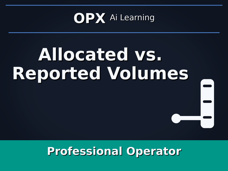 31. Allocated vs. Reported Volumes