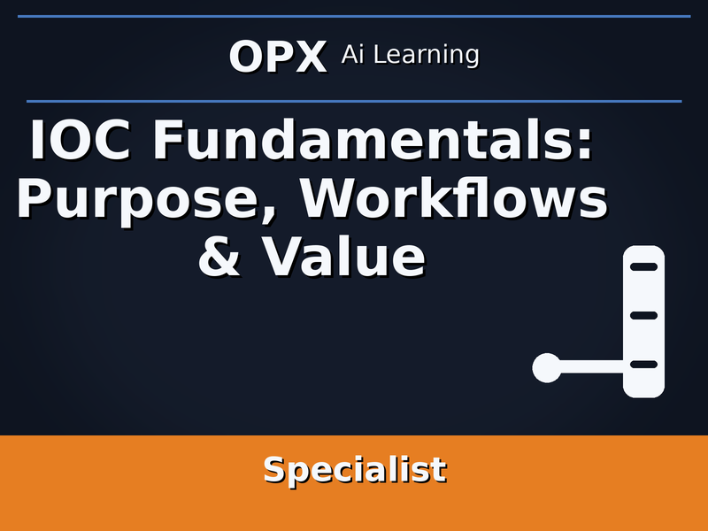 34. IOC Fundamentals: Purpose, Workflows & Value