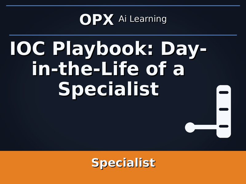 43. IOC Playbook: Day-in-the-Life of a Specialist
