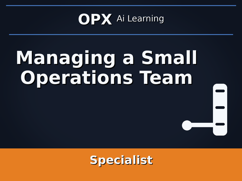 65. Managing a Small Operations Team