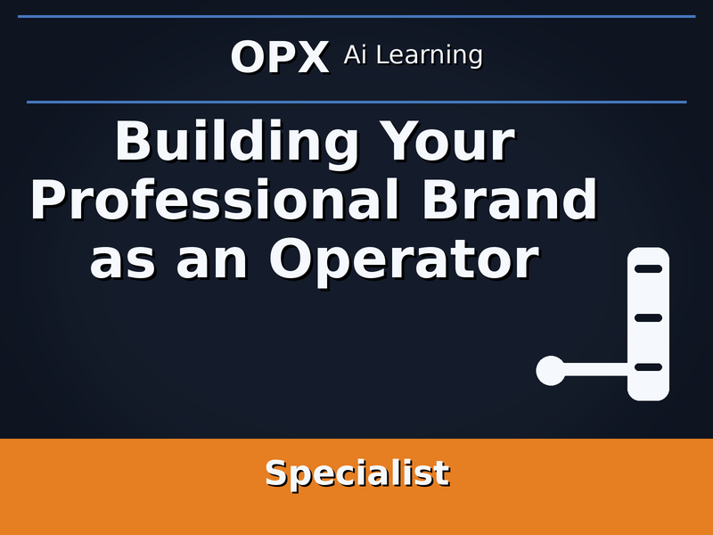 68. Building Your Professional Brand as an Operator