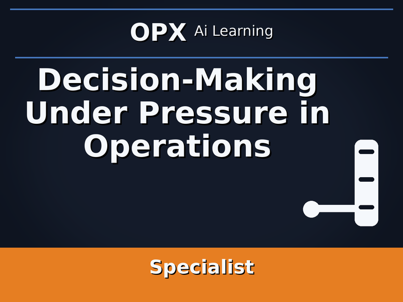 69. Decision-Making Under Pressure in Operations